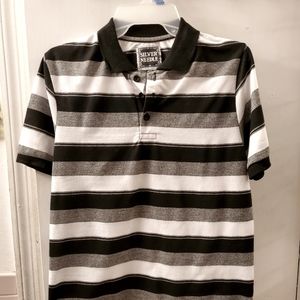 Boys polo x-large black and white